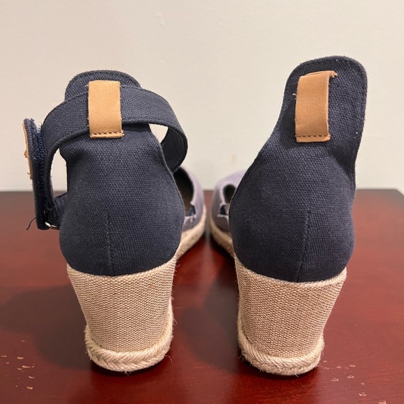 Sperry Women's Valencia Platform Navy Blue Espadrille Wedge Sandals, FLAW, 9.5 - Picture 5 of 7